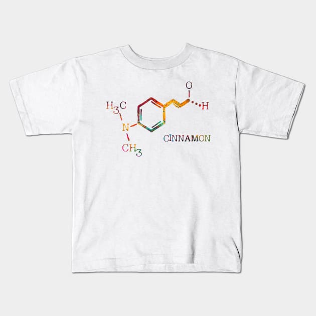 Cinnamon molecule Kids T-Shirt by erzebeth